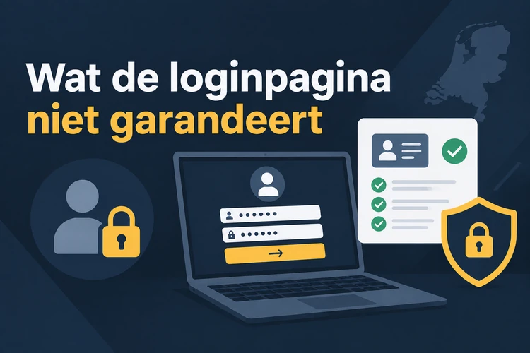 Wat de loginpagina niet garandeert